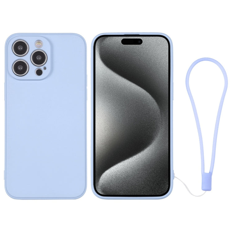 Silicone Phone Case with Wrist Strap, For iPhone 15 Pro Max