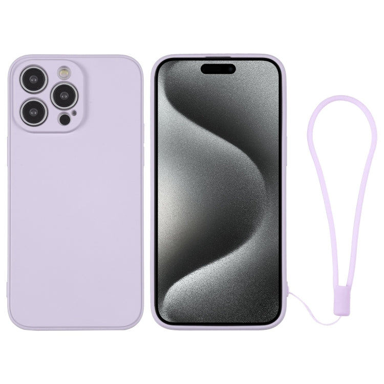 Silicone Phone Case with Wrist Strap, For iPhone 15 Pro Max