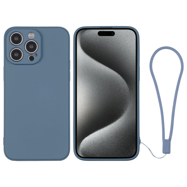Silicone Phone Case with Wrist Strap, For iPhone 15 Pro Max