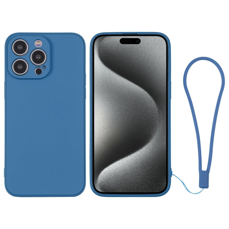 Silicone Phone Case with Wrist Strap, For iPhone 15 Pro Max