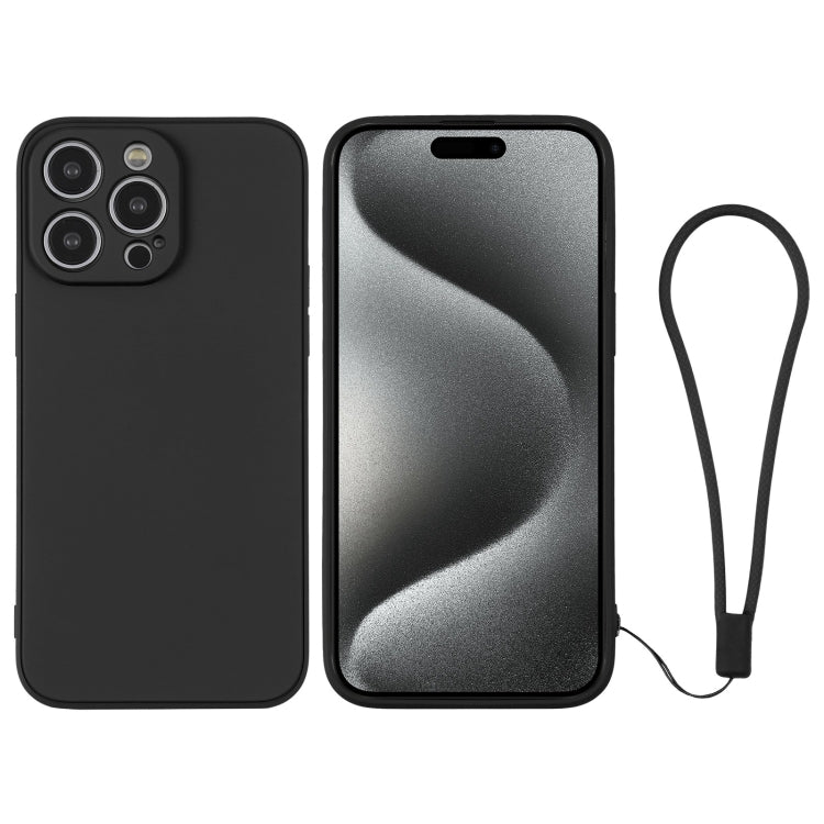 Silicone Phone Case with Wrist Strap, For iPhone 15 Pro Max