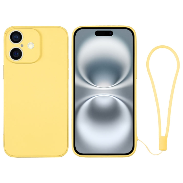 Silicone Phone Case with Wrist Strap, For iPhone 16