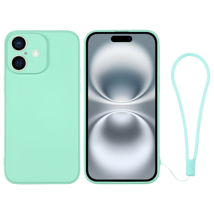 Silicone Phone Case with Wrist Strap, For iPhone 16