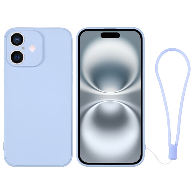 Silicone Phone Case with Wrist Strap, For iPhone 16