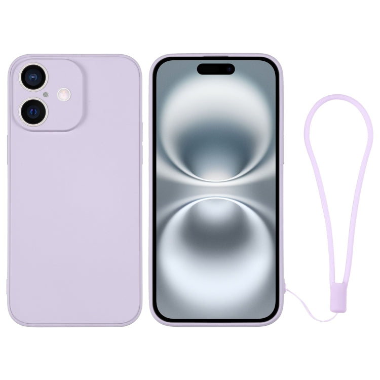 Silicone Phone Case with Wrist Strap, For iPhone 16