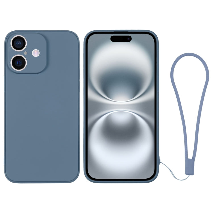 Silicone Phone Case with Wrist Strap, For iPhone 16