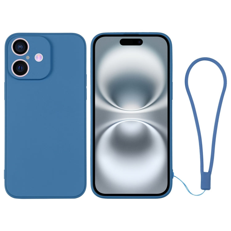 Silicone Phone Case with Wrist Strap, For iPhone 16