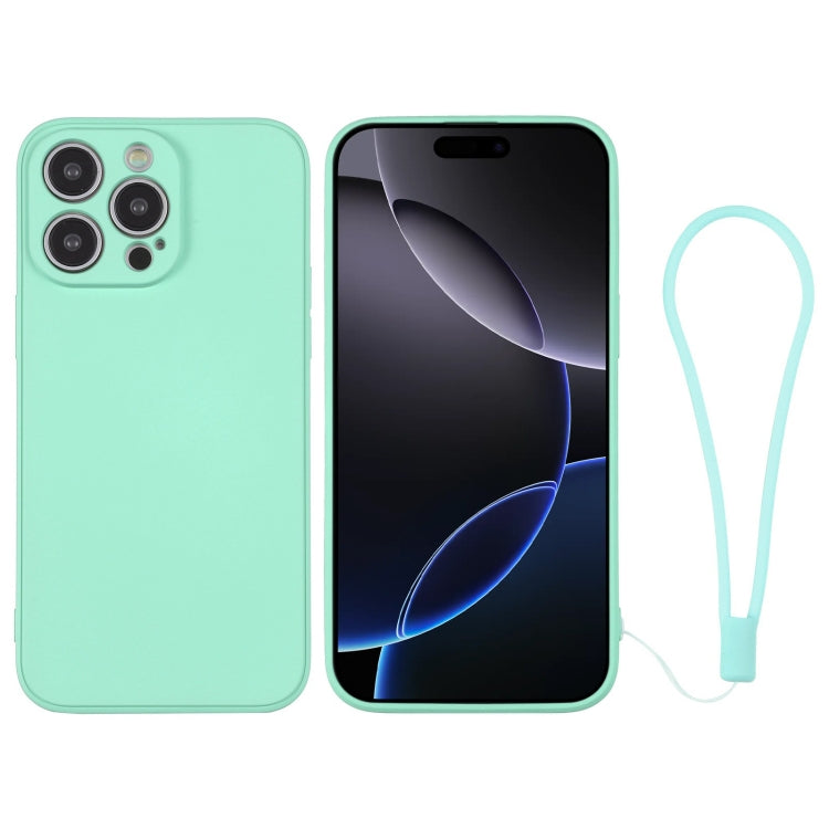 Silicone Phone Case with Wrist Strap, For iPhone 16 Pro