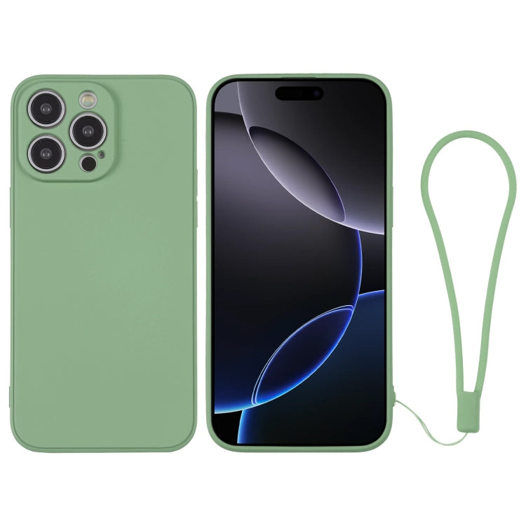 Silicone Phone Case with Wrist Strap, For iPhone 16 Pro Max