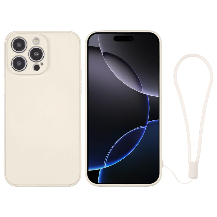 Silicone Phone Case with Wrist Strap, For iPhone 16 Pro Max