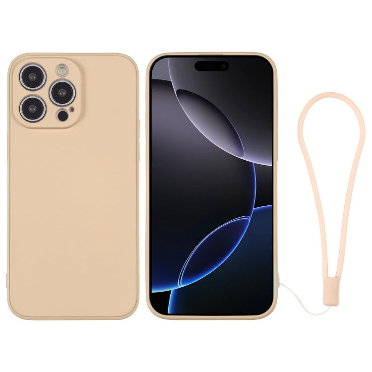 Silicone Phone Case with Wrist Strap, For iPhone 16 Pro Max