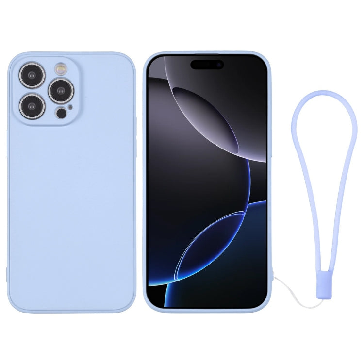 Silicone Phone Case with Wrist Strap, For iPhone 16 Pro Max