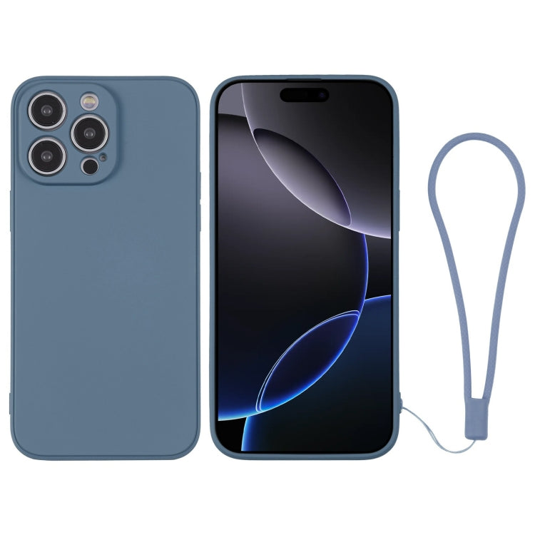 Silicone Phone Case with Wrist Strap, For iPhone 16 Pro Max