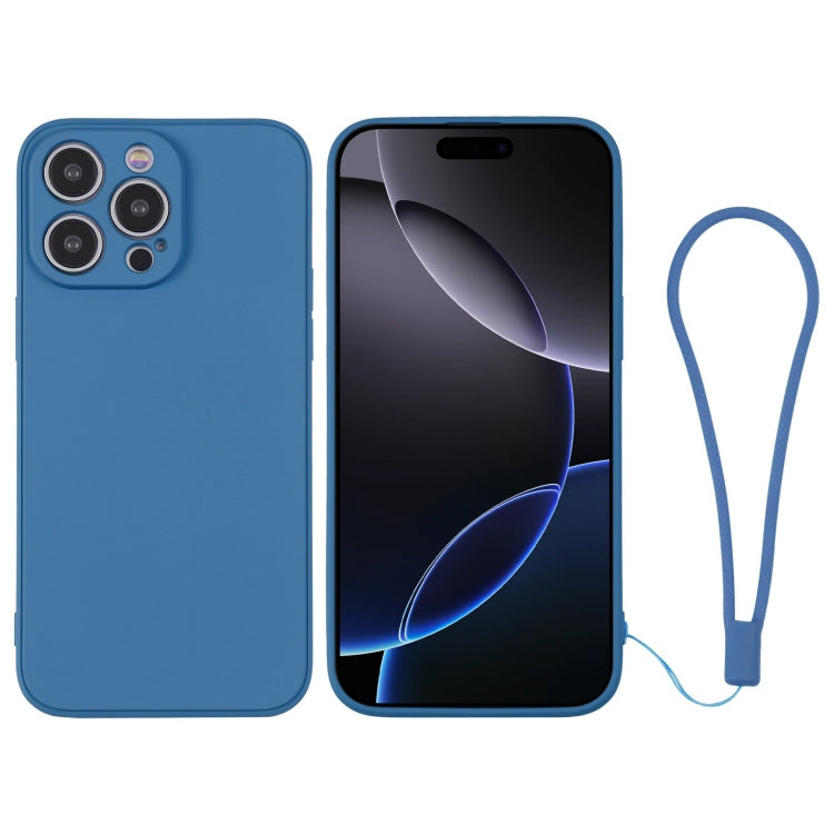 Silicone Phone Case with Wrist Strap, For iPhone 16 Pro Max