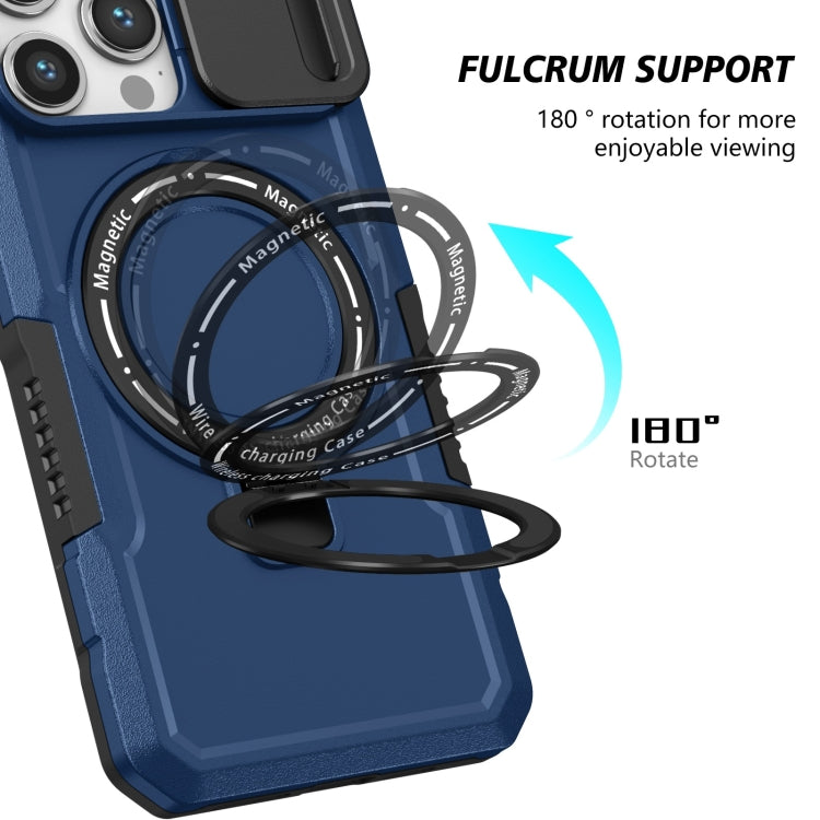 Sliding Camshield MagSafe Holder TPU Hybrid PC Phone Case, For iPhone 15 Pro Max, For iPhone 15 Pro