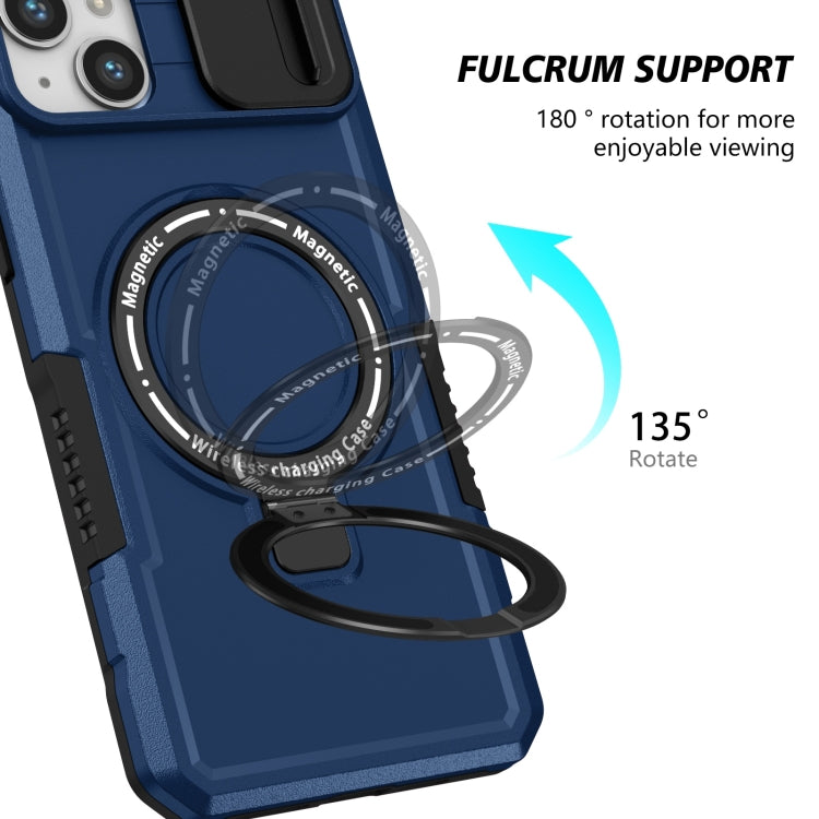 Sliding Camshield MagSafe Holder TPU Hybrid PC Phone Case, For iPhone 15 Plus, For iPhone 15