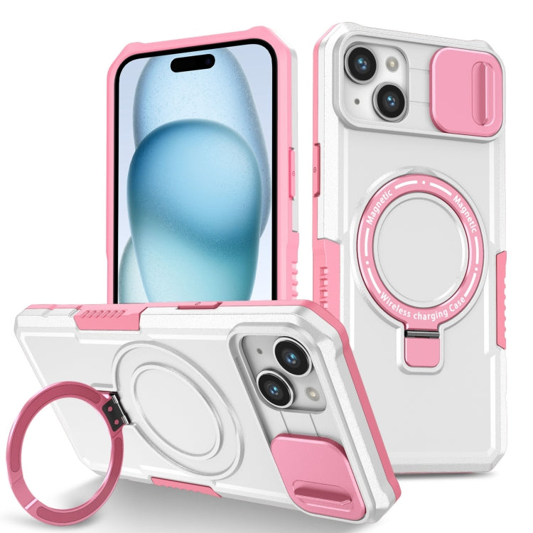 Sliding Camshield MagSafe Holder TPU Hybrid PC Phone Case, For iPhone 15 Plus, For iPhone 15