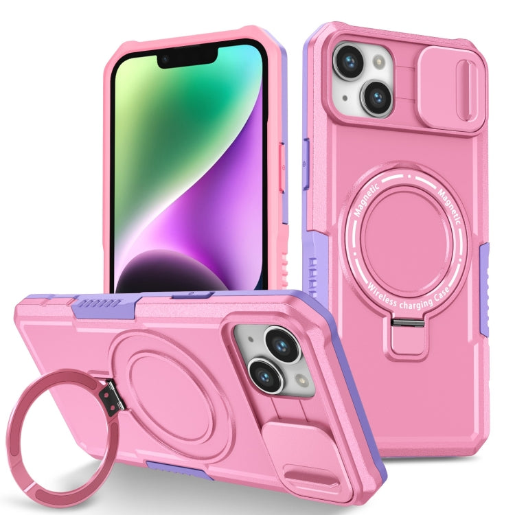 Sliding Camshield MagSafe Holder TPU Hybrid PC Phone Case, For iPhone 14 Plus, For iPhone 14