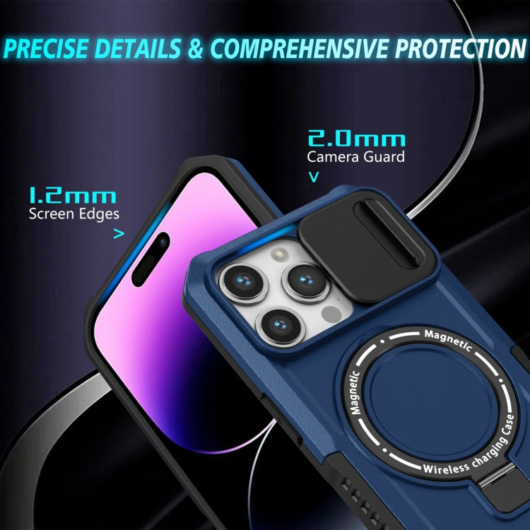 Sliding Camshield MagSafe Holder TPU Hybrid PC Phone Case, For iPhone 14 Pro, For iPhone 14 Pro Max
