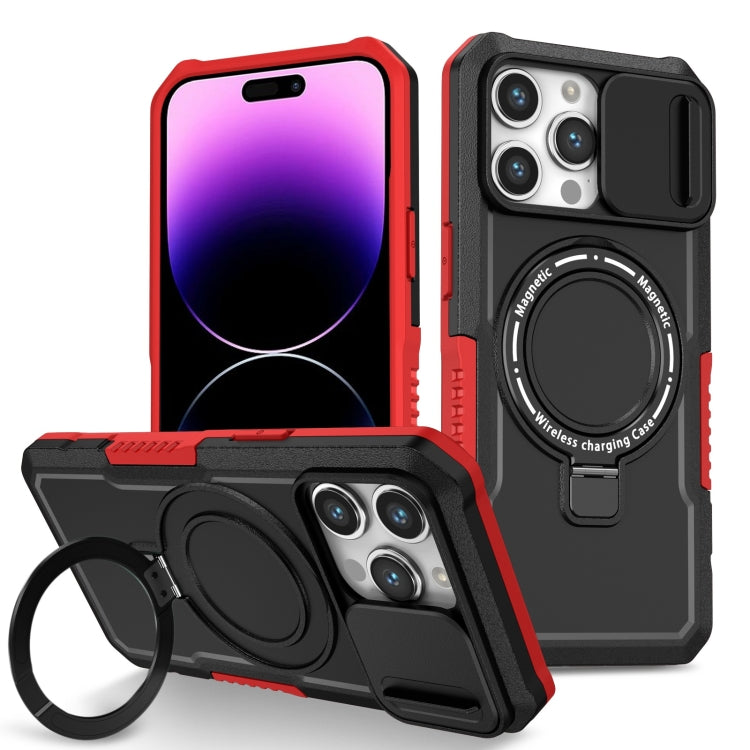 Sliding Camshield MagSafe Holder TPU Hybrid PC Phone Case, For iPhone 14 Pro, For iPhone 14 Pro Max