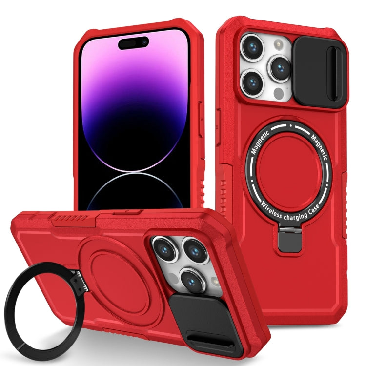 Sliding Camshield MagSafe Holder TPU Hybrid PC Phone Case, For iPhone 14 Pro, For iPhone 14 Pro Max