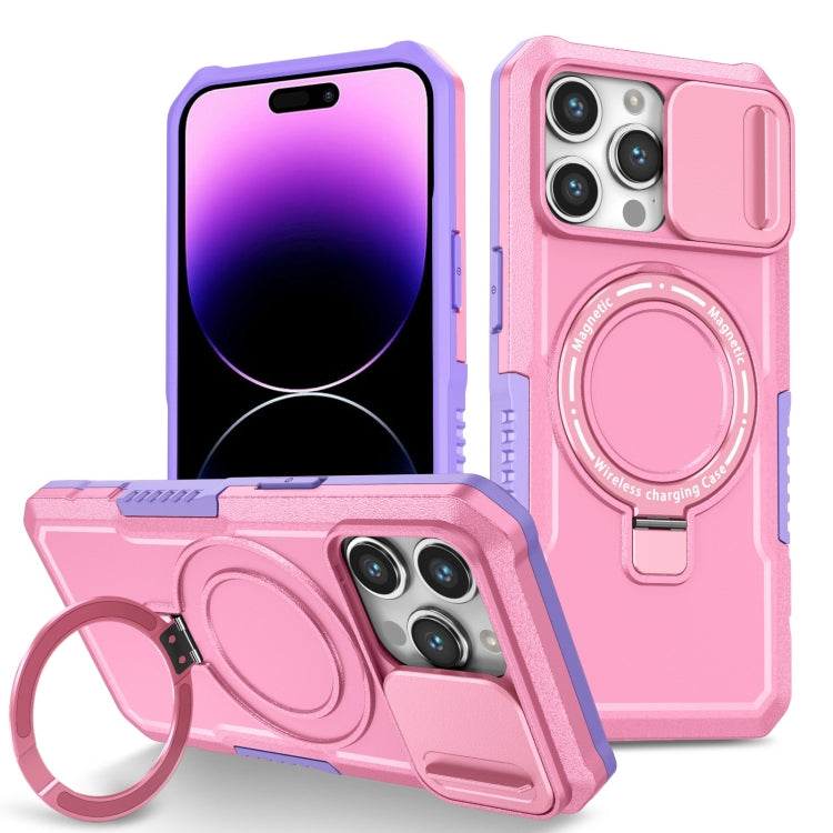Sliding Camshield MagSafe Holder TPU Hybrid PC Phone Case, For iPhone 14 Pro, For iPhone 14 Pro Max