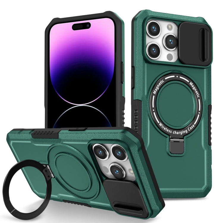 Sliding Camshield MagSafe Holder TPU Hybrid PC Phone Case, For iPhone 14 Pro, For iPhone 14 Pro Max