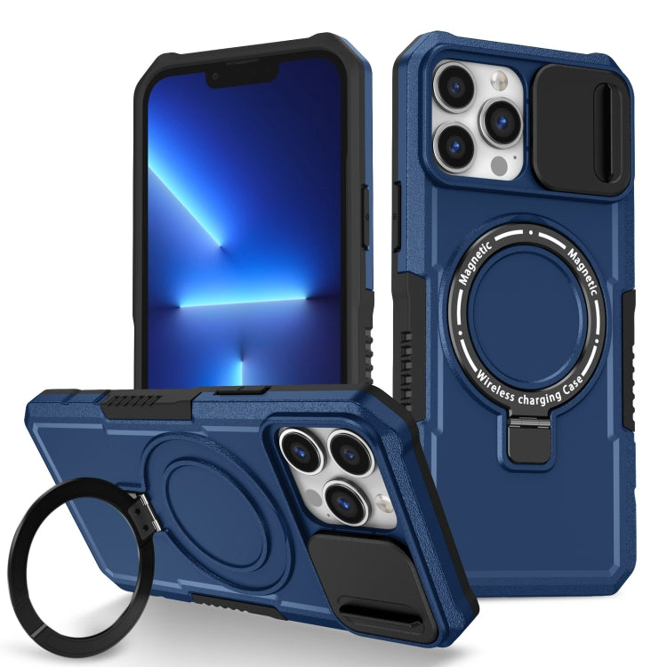 Sliding Camshield MagSafe Holder TPU Hybrid PC Phone Case, For iPhone 13 Pro Max, For iPhone 13 Pro