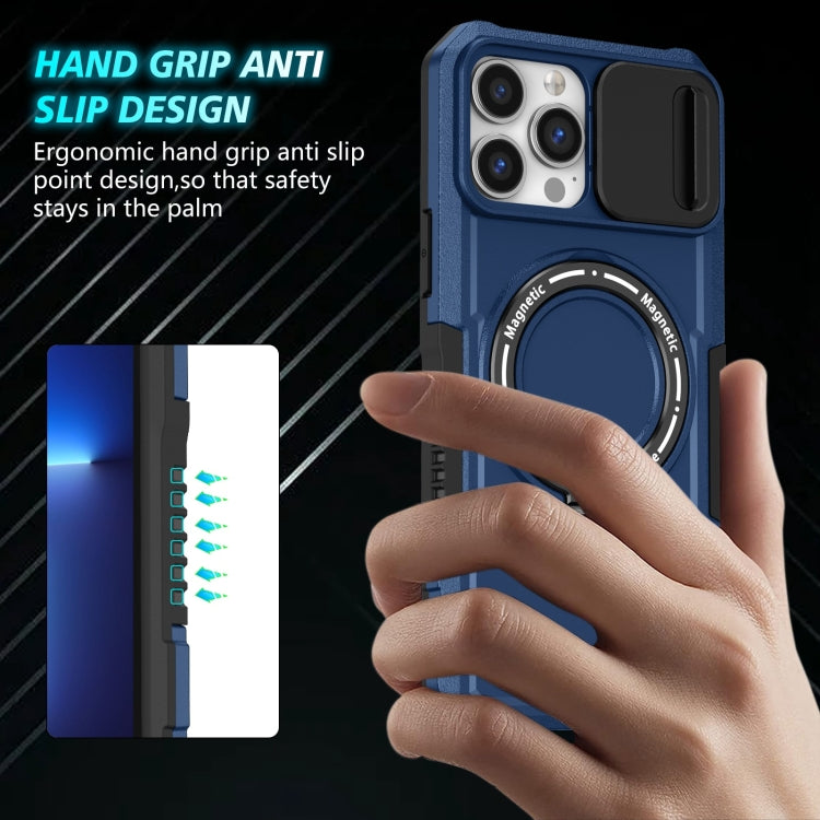 Sliding Camshield MagSafe Holder TPU Hybrid PC Phone Case, For iPhone 13 Pro Max, For iPhone 13 Pro