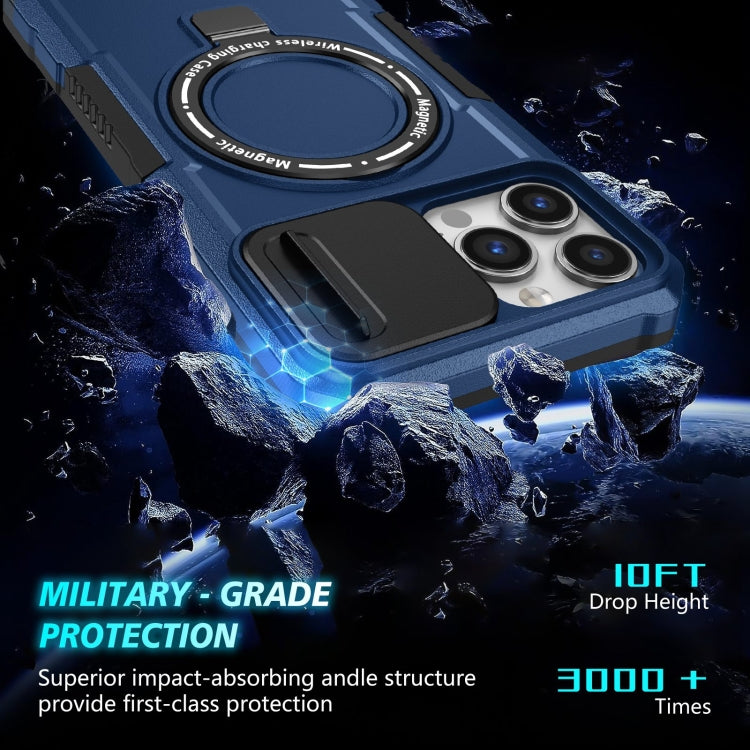 Sliding Camshield MagSafe Holder TPU Hybrid PC Phone Case, For iPhone 13 Pro Max, For iPhone 13 Pro