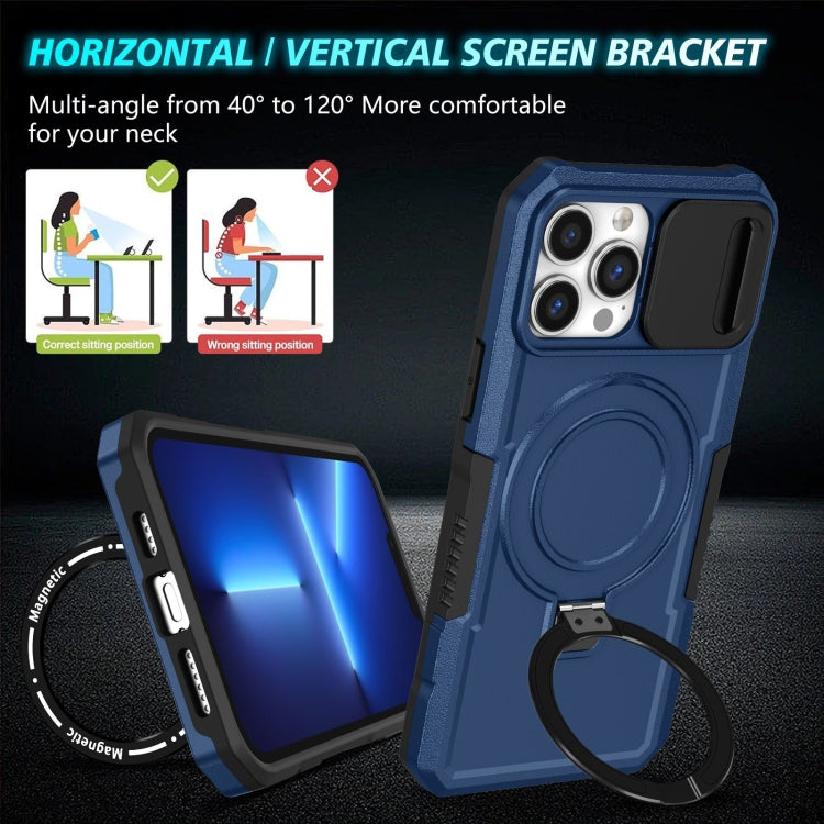 Sliding Camshield MagSafe Holder TPU Hybrid PC Phone Case, For iPhone 13 Pro Max, For iPhone 13 Pro