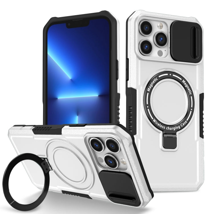 Sliding Camshield MagSafe Holder TPU Hybrid PC Phone Case, For iPhone 13 Pro Max, For iPhone 13 Pro