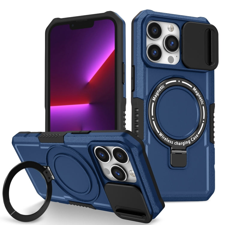 Sliding Camshield MagSafe Holder TPU Hybrid PC Phone Case, For iPhone 13 Pro Max, For iPhone 13 Pro
