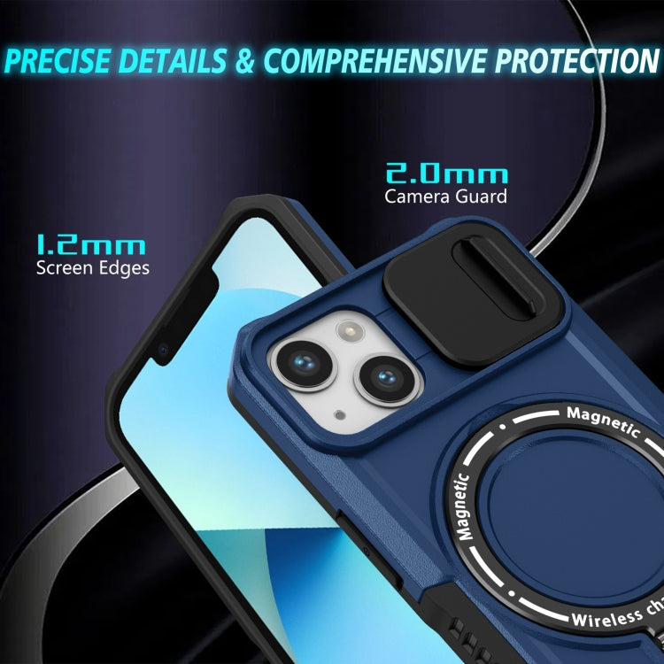 Sliding Camshield MagSafe Holder TPU Hybrid PC Phone Case, For iPhone 13, For iPhone 12