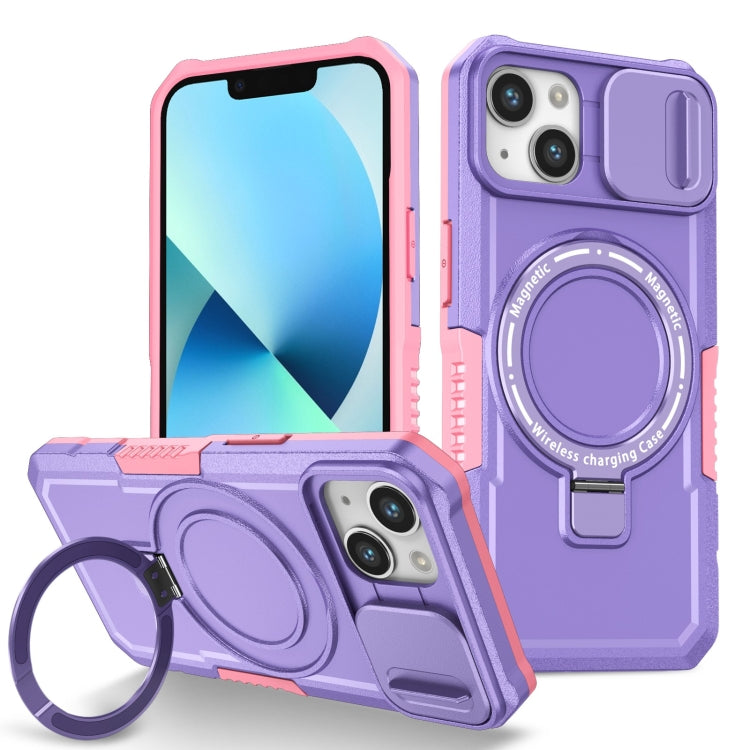 Sliding Camshield MagSafe Holder TPU Hybrid PC Phone Case, For iPhone 13, For iPhone 12