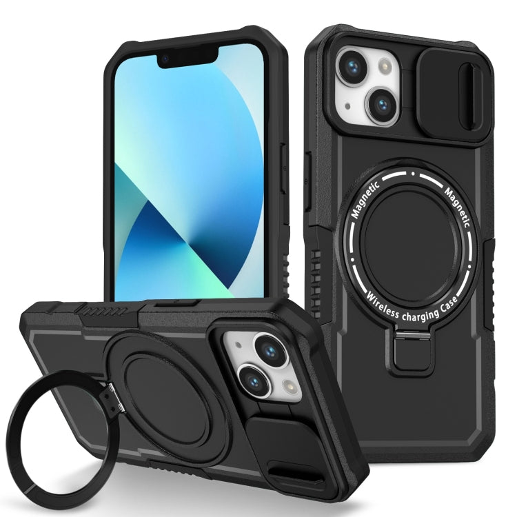 Sliding Camshield MagSafe Holder TPU Hybrid PC Phone Case, For iPhone 13, For iPhone 12