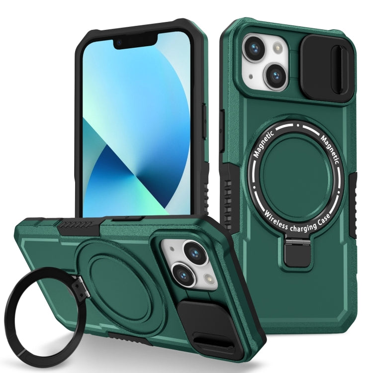 Sliding Camshield MagSafe Holder TPU Hybrid PC Phone Case, For iPhone 13, For iPhone 12