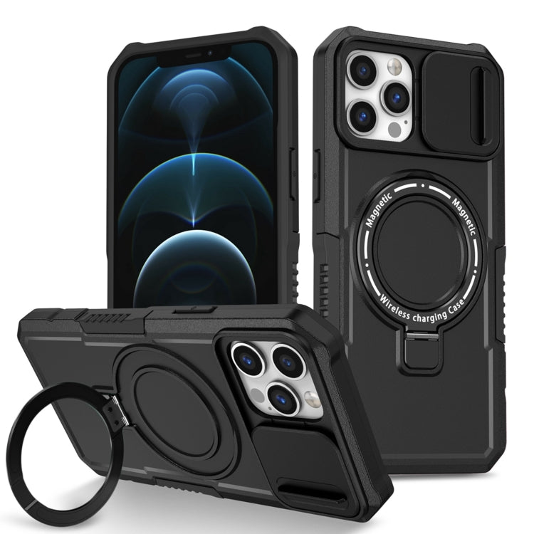 Sliding Camshield MagSafe Holder TPU Hybrid PC Phone Case, For iPhone 12 Pro Max, For iPhone 12 Pro
