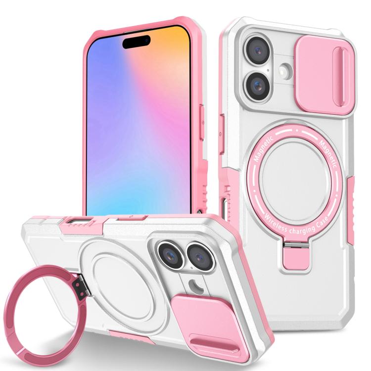 Sliding Camshield MagSafe Holder TPU Hybrid PC Phone Case, For iPhone 16 Plus, For iPhone 16