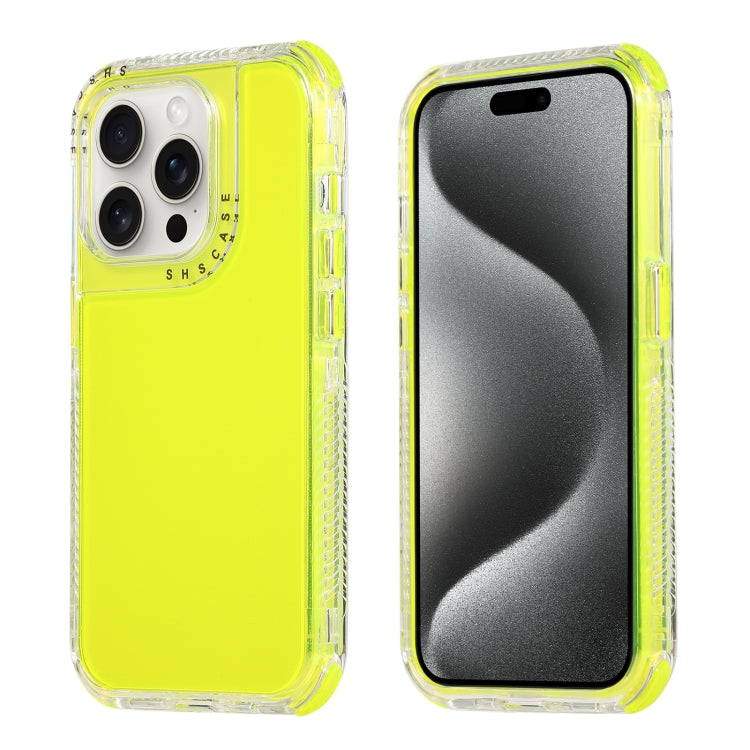 Dreamland 3 in 1 Clear Color Transparent Frame PC + TPU Phone Case, For iPhone 15 Pro Max, For iPhone 15 Pro, For iPhone 15 Plus / 14 Plus, For iPhone 15