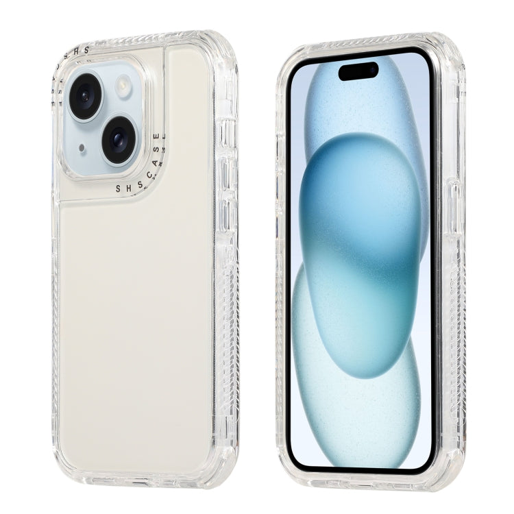 Dreamland 3 in 1 Clear Color Transparent Frame PC + TPU Phone Case, For iPhone 15 Pro Max, For iPhone 15 Pro, For iPhone 15 Plus / 14 Plus, For iPhone 15