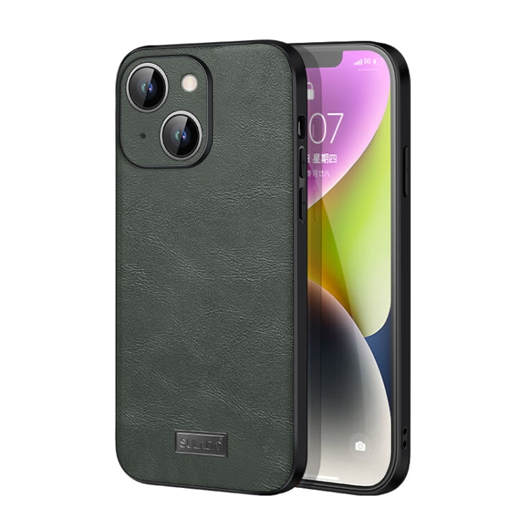 SULADA Shockproof TPU Hybrid Handmade Leather Phone Case