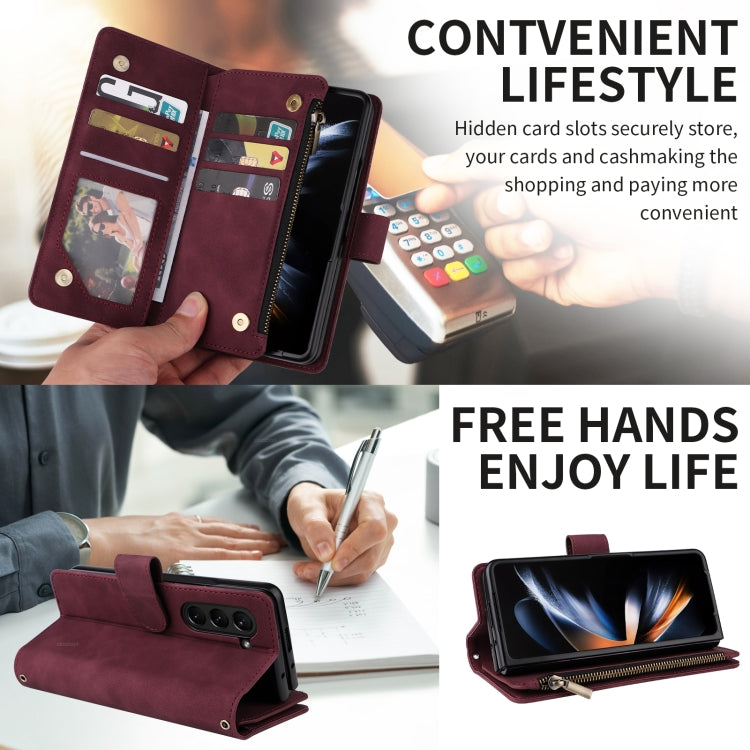 Crossbody Multi-card Slot Wallet Zipper Leather Phone Case