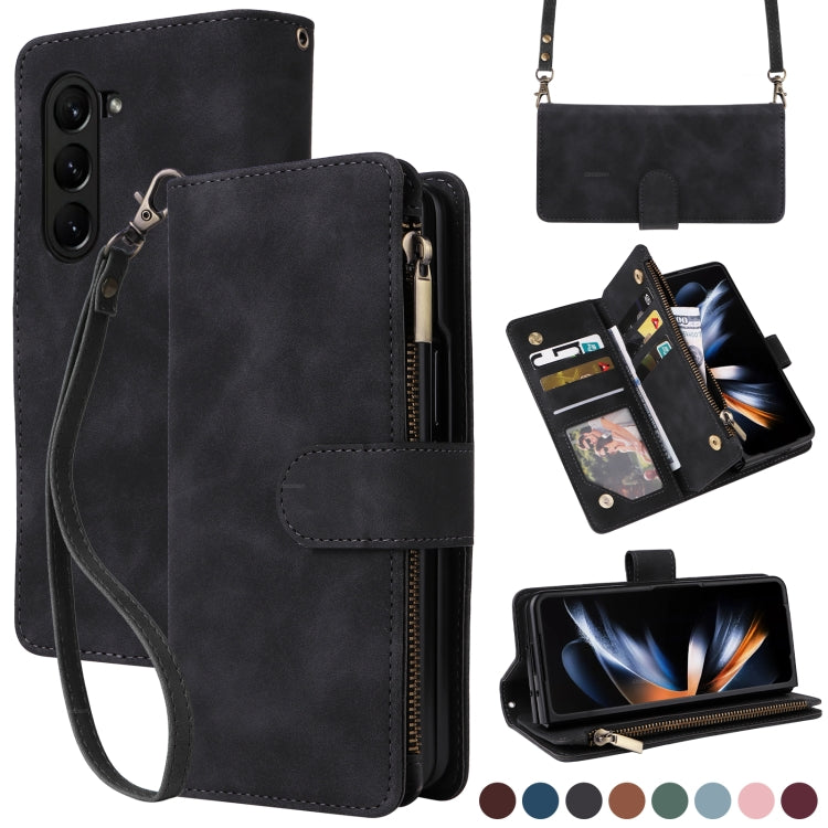Crossbody Multi-card Slot Wallet Zipper Leather Phone Case