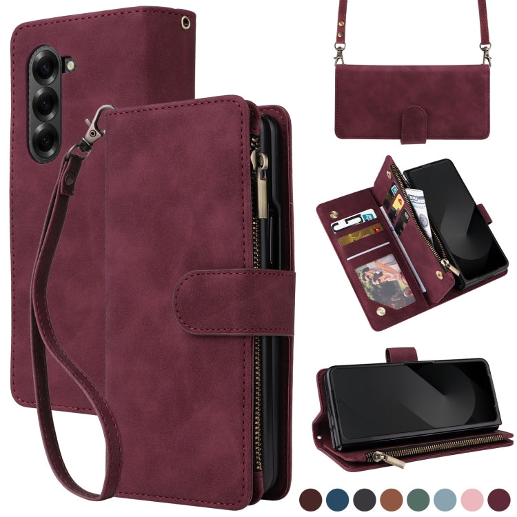 Crossbody Multi-card Slot Wallet Zipper Leather Phone Case