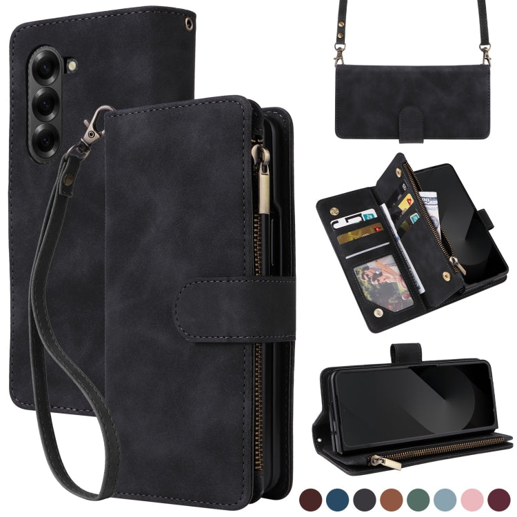 Crossbody Multi-card Slot Wallet Zipper Leather Phone Case