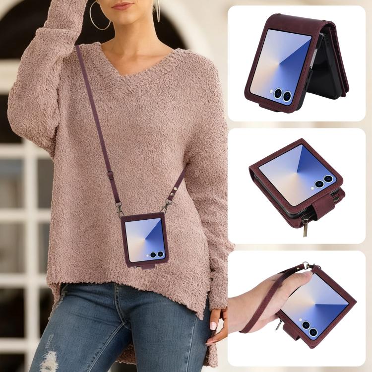 Crossbody Multi-card Slot Wallet Zipper Leather Phone Case