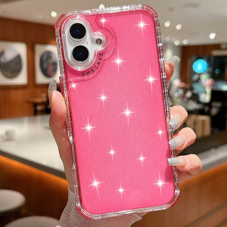 Glitter Powder 3-in-1 TPU + PC Phone Case, For iPhone 16 Pro Max, For iPhone 16 Pro, For iPhone 16 Plus, For iPhone 16, For iPhone 15 Pro Max, For iPhone 15 Pro