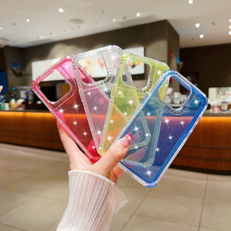 Glitter Powder 3-in-1 TPU + PC Phone Case, For iPhone 15 Plus, For iPhone 15
