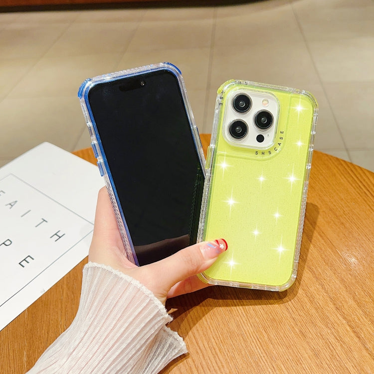 Glitter Powder 3-in-1 TPU + PC Phone Case, For iPhone 15 Plus, For iPhone 15